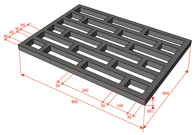 Трафарет дражный резиновый
